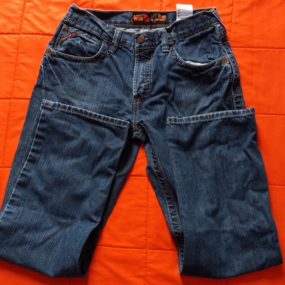 Ariat Jeans Ariat Jeans Mens 32x32 Blue Low Rise Light Wash Zip Fly